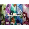 100% cheap flower polyester satin stripe scarf for women