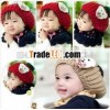 New fashion hats for children the Pure manual children bear wool hat