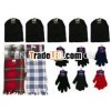 Winter Beanie Hats,  Gloves,  and Plaid Scarves