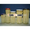 Fresh canned white asparagus