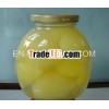 Canned apple in tins