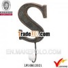 Hooked antique letter metal wall arts