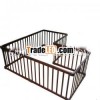 8 Pieces brown color wooden playpen