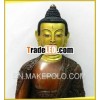 Brass Buddha Statue with 24k gold face