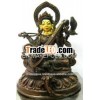 Indian Devi statue with 24k gold face for sale