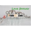 Fashion creative lovers metal cup a couple keyring