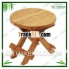 Eco-friendly round reclining bamboo children chairs