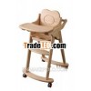 wooden baby high chair