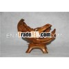 China home decor bamboo root carving Buddha Hand