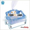 Metal infant baby bed with music Swing baby bed