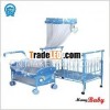 Newest metal swinging design baby cribs baby bedding factory prices with wheels