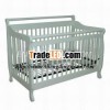 Hot Amercian style Hardwood Convertible Crib with steel mattress base