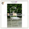 Elegant Round White Child Metal Banquet Chair