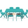 New children study table -- ATX-11176A Plastic table for 6 kids
