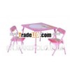 Lovely and pink color children table and chairs for sale