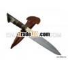 KNIFE CAMPERO COMBINED 4A WITH SHEATH LEATHER. TOTAL LENGTH 34CM