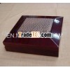 shiny lacquer wood gift box with pu leather decorated