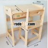 Pine wood kids study table chair