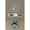 Revolvable Acrylic Bar Stool with a Metal Base