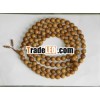 carved sandalwood beads,  108 beads japa mala,  sandalwood mala beads