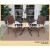 Hospitality wicker/rattan bistro garden table and chairs set furniture