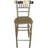 Golden Solid Wood Bar Chair