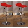9009R Air Lift Adjustable Bar Stool with Vinyl Seat,  Red and Chrome Finish,  Set of 2