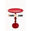 wood modern bar table with red paint