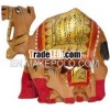 Hand Carved And Painted Wood Camel Family India Art Craft Home Decor