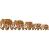 Set of Elephants - Hand Carved Wooden Animals Figures Wood Carving Wooden Craft