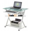 Glass Study Computer Table CT-3374 white