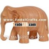 Hand Carved Wood Elephant Sculpture India Carving Art Gift Wooden Craft