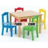 (WA-5S-C103) pine wood kindergarten table and chair