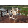 100% solid log wood bar chair