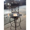 swivel classical iron leg leather seat bar chair