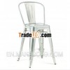 Galvanized Finish Marais High Back Stool