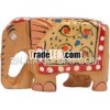 Handmade Painted Wooden Elephant Indian Art Gift Wooden Craft