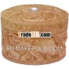 Hand Carved Wooden Multi Purpose Box India Fair Trade Wood Carving Gift Box