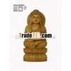 wooden buddha meditating