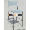 Durable Stacking Plastic Barstool with High Backrest, Metal Barchairs Design