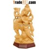 Handcrafted Wooden Radha Krishna Hindu Sculpture Art Home Decoration Wooden Craft
