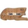 Frog - Hand Carved Wooden Animals Figures India Art Home Decoration Home Decor