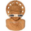 Hand Carved Wood Buddhist Sculpture India Carving Art Craft Home Decor