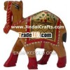Camel-Hand Carved Painted Kadam Wood Figurines India Handicraft Wooden Craft