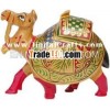 Royal Wooden Camel - Hand Painted,  Hand Carved Animal Home Decoration Home Decor