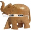 Hand Carved Wooden Elephant,  India Artifacts Arts Souvenir Home Decor