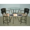 metal bar stool and table