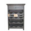 wooden coffee table w/ wine rack