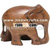 Hand Carved Wood Elephant Sculpture India Carving Art Home Decoration Wooden Craft