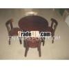 Bent wood children study round table and chair